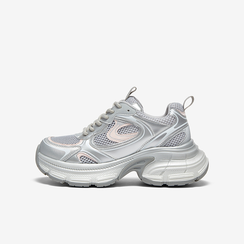 百思图2025夏季新款时尚街头潮流老爹鞋厚底女休闲鞋B6185BM5