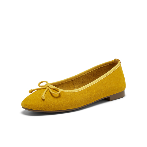 百思图2025秋季新款单鞋简约时尚蝴蝶结浅口通勤女鞋B1833CQ5