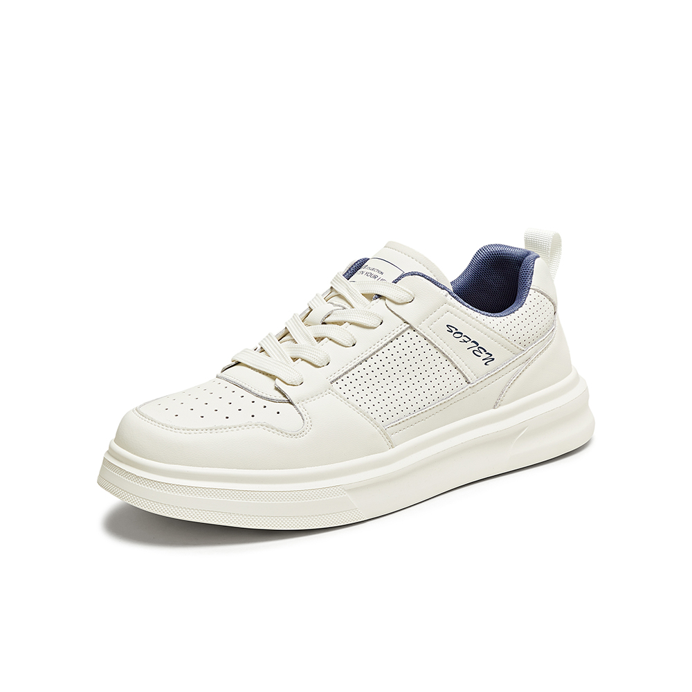 百思图2025夏季新款时尚户外运动板鞋厚底圆头男休闲鞋E3091BM5