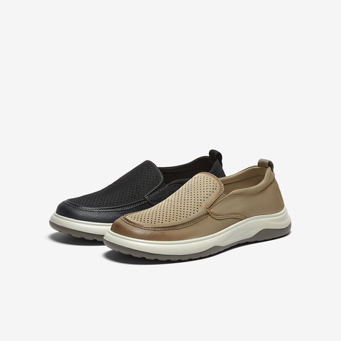 百思图2025夏季新款商场同款简约时尚布鞋厚底男休闲鞋29591BM5