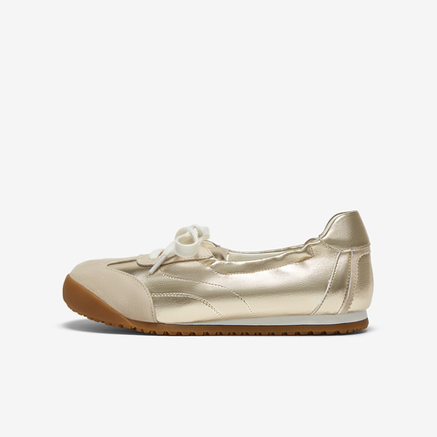 百思图2025夏季新款商场同款简约复古德训鞋平跟女休闲鞋D3066BA5