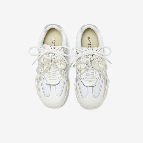 百思图2025夏季新款时尚街头复古运动德训鞋厚底女休闲鞋A2077BM5