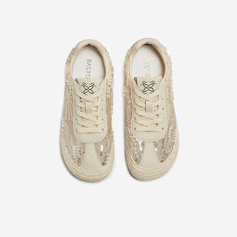 百思图2025夏新款渔夫鞋商场同款简约时尚复古平跟女单鞋B0058BM5