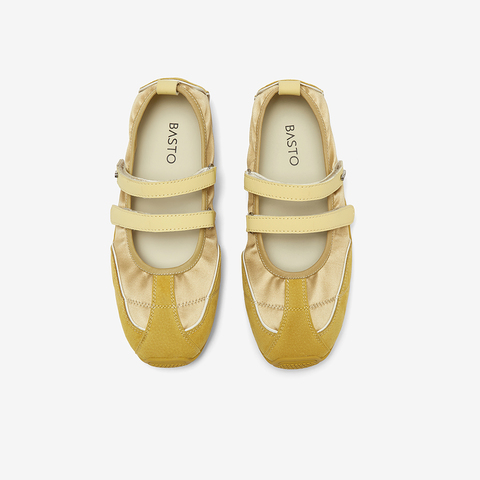 百思图2025夏季新款时尚复古户外休闲芭蕾舞鞋平跟女单鞋A9003BQ5