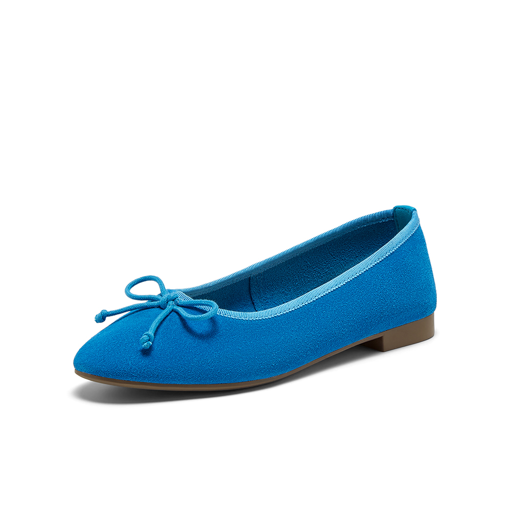 百思图2025秋季新款单鞋简约时尚蝴蝶结浅口通勤女鞋B1833CQ5