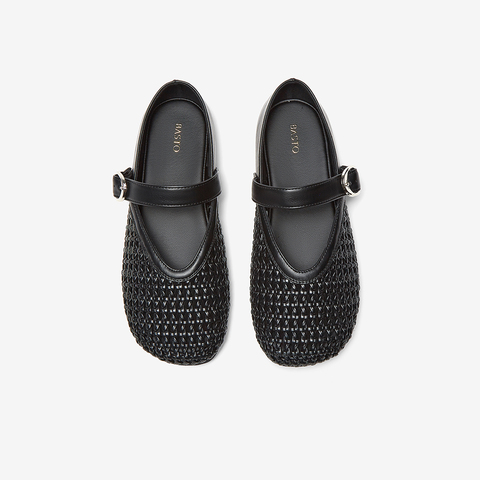 百思图2025夏季新款时尚简约通勤玛丽珍鞋平跟圆头女单鞋W5691BQ5