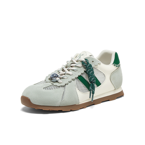 百思图2025秋季新款时尚潮流街头复古德训鞋平跟女休闲鞋D3106CM5