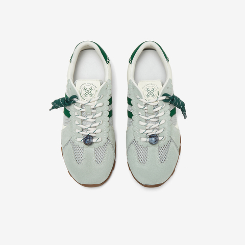 百思图2025秋季新款时尚潮流街头复古德训鞋平跟女休闲鞋D3106CM5