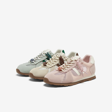 百思图2025秋季新款时尚潮流街头复古德训鞋平跟女休闲鞋D3106CM5