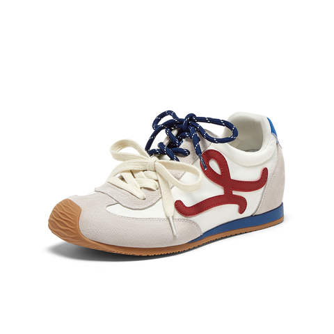 百思图2025秋季新款时尚复古街头运动德训鞋平跟女休闲鞋A1834CM5