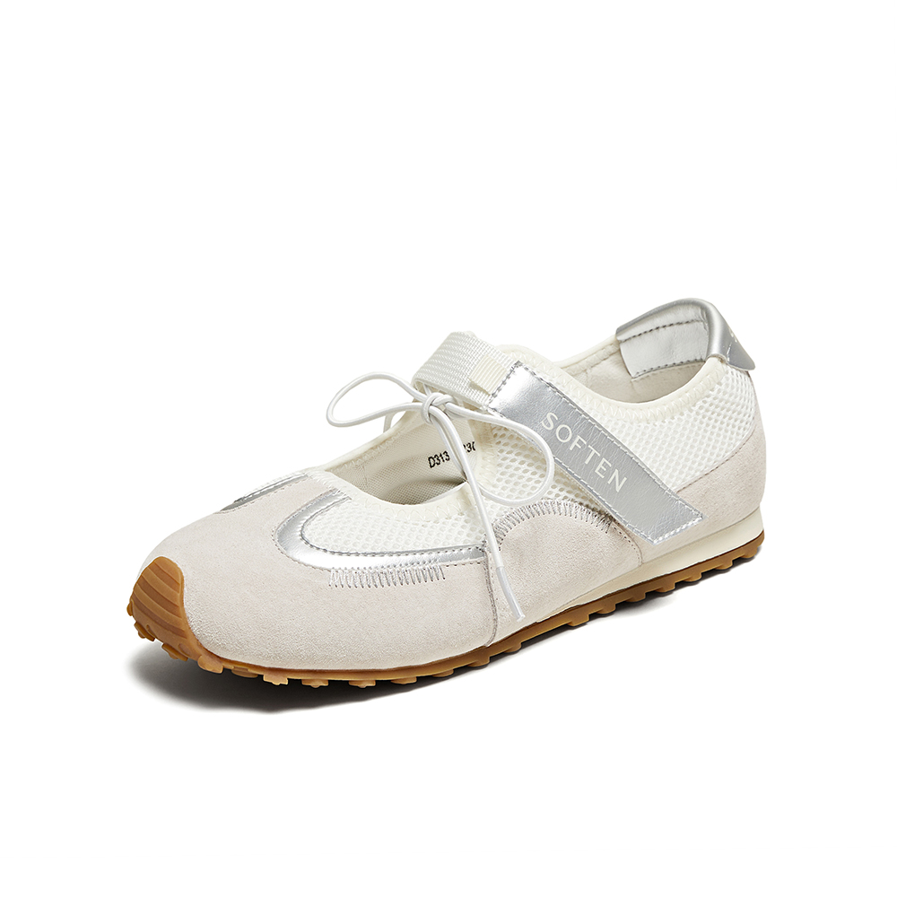 百思图2025秋季新款时尚复古休闲玛丽珍芭蕾舞鞋女单鞋D3138CM5