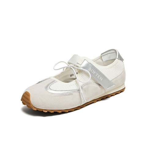 百思图2025秋季新款时尚复古休闲玛丽珍芭蕾舞鞋女单鞋D3138CM5