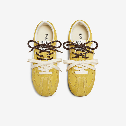 百思图2025春季新款商场同款复古运动德训鞋平跟女休闲鞋A1915AM5