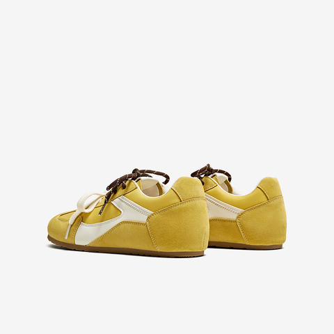 百思图2025春季新款商场同款复古运动德训鞋平跟女休闲鞋A1915AM5