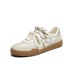 百思图2025秋季新款时尚复古运动德训鞋厚底女休闲鞋V2513CM5