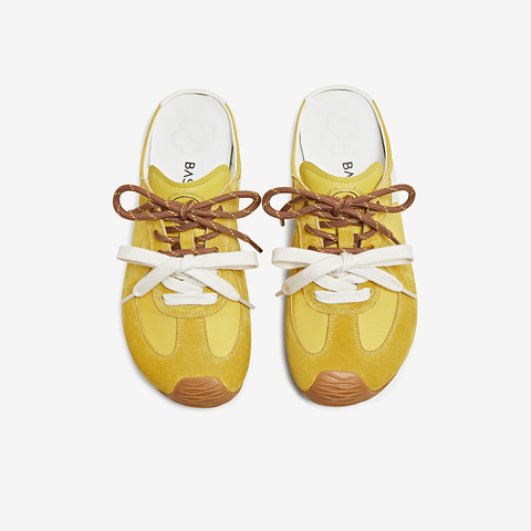 百思图2025夏季新款时尚复古运动休闲穆勒拖厚底女拖鞋E5609BH5