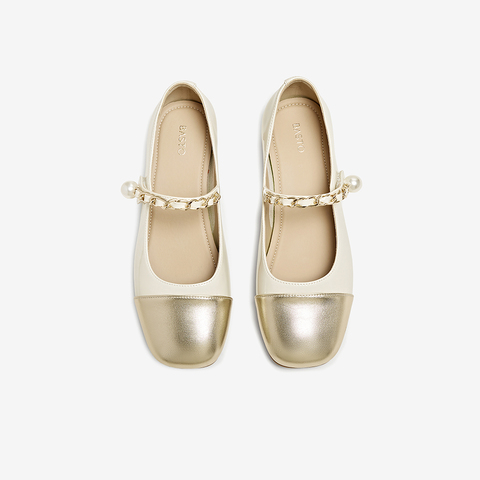 百思图2025夏季新款时髦法式小香风玛丽珍鞋粗跟女单鞋W1227BQ5