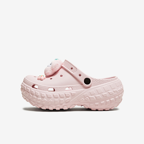 百思图2025夏季新款时尚潮流街头休闲洞洞鞋厚底女凉鞋X0007BH5