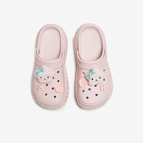 百思图2025夏季新款时尚潮流街头休闲洞洞鞋厚底女凉鞋X0007BH5