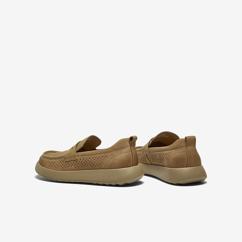 百思图2025夏新款商场同款简约商务乐福鞋厚底男休闲皮鞋58855BM5