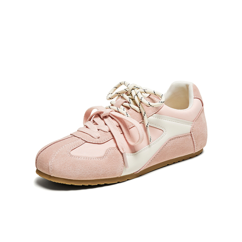 百思图2025春季新款商场同款复古运动德训鞋平跟女休闲鞋A1915AM5