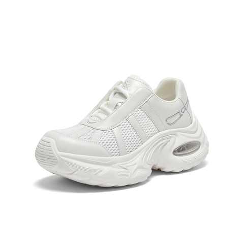 百思图2025秋季新款商场同款时尚厚底增高老爹鞋女休闲鞋B1883CM5