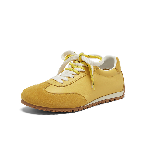 百思图2025秋季新款商场同款简约复古德训鞋女休闲鞋I5755CM5