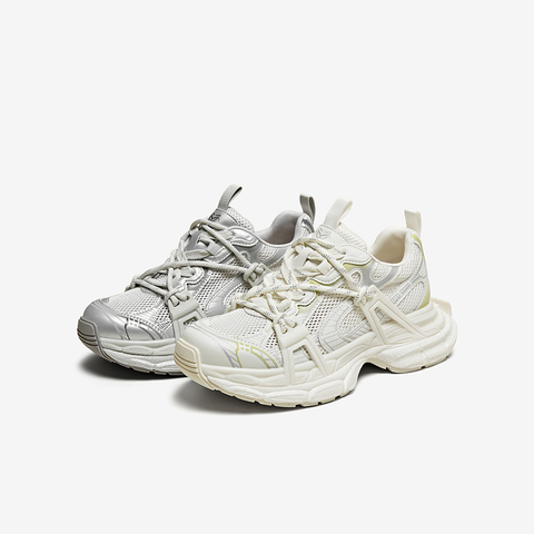 百思图2025夏季新款时尚街头运动老爹鞋厚底增高女休闲鞋B1111BM5