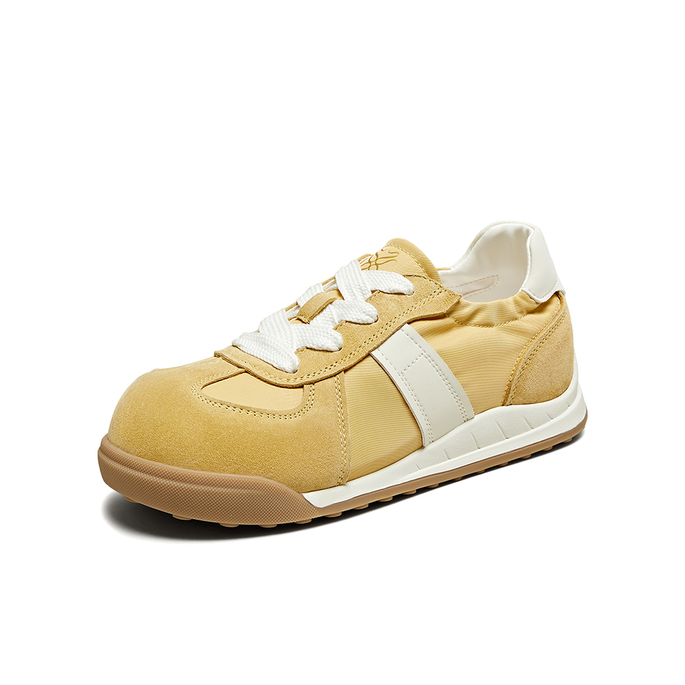 百思图2025秋季新款商场同款时尚复古德训鞋厚底女休闲鞋D3165CM5