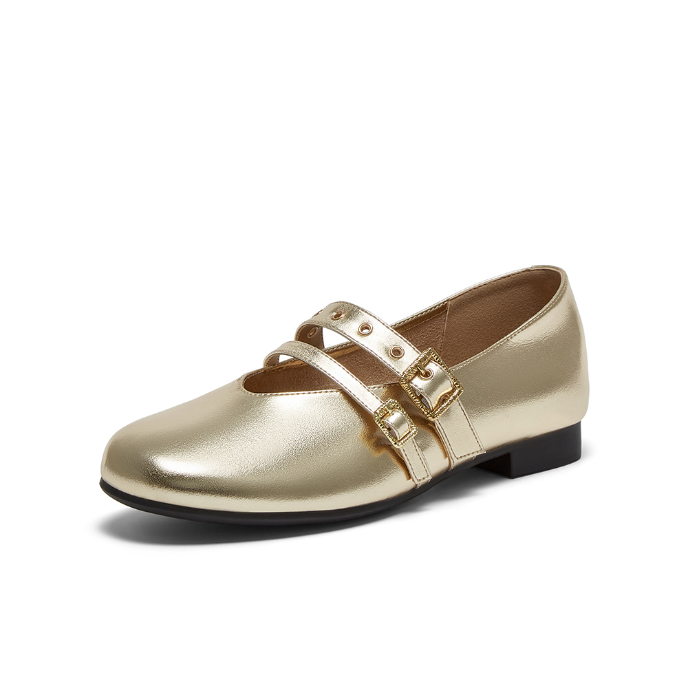 百思图2025秋季新款时尚潮流复古玛丽珍鞋浅口女单鞋B2530CQ5