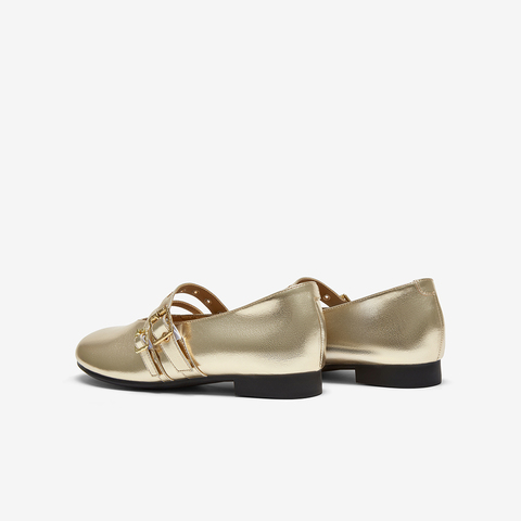 百思图2025秋季新款时尚潮流复古玛丽珍鞋浅口女单鞋B2530CQ5