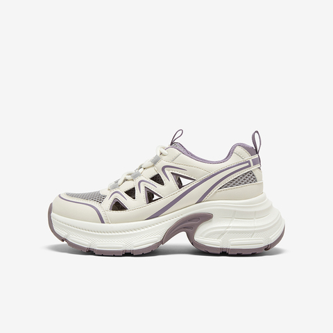 百思图2025夏季新款时尚厚底增高运动老爹鞋潮流女休闲鞋D5809BM5