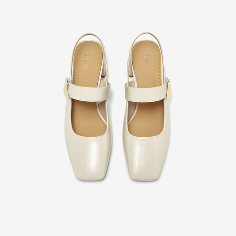 百思图2025夏季新款商场同款简约粗高跟方头后空女凉鞋鞋F5201BH5