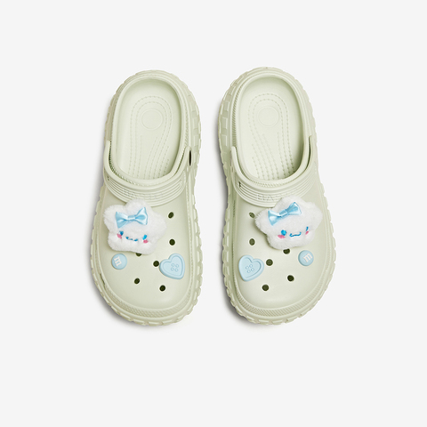 百思图2025夏季新款时尚潮流街头休闲洞洞鞋厚底女凉鞋X0007BH5