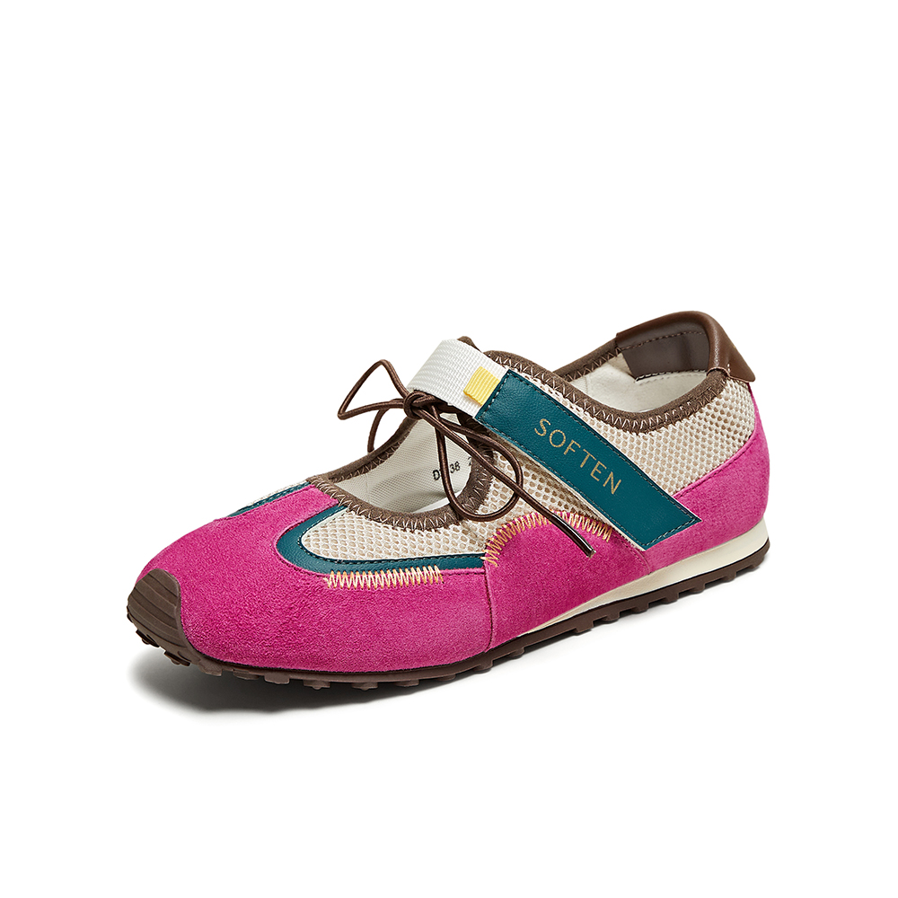 百思图2025秋季新款时尚复古休闲玛丽珍芭蕾舞鞋女单鞋D3138CM5