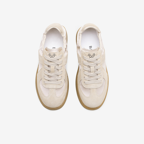 百思图2025秋季新款德训鞋时尚复古户外运动女休闲鞋D3192CM5