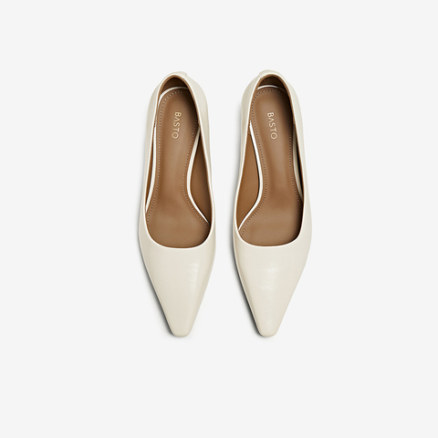 百思图2025秋季新款商场同款浅口单鞋粗跟尖头通勤女鞋B2616CQ5