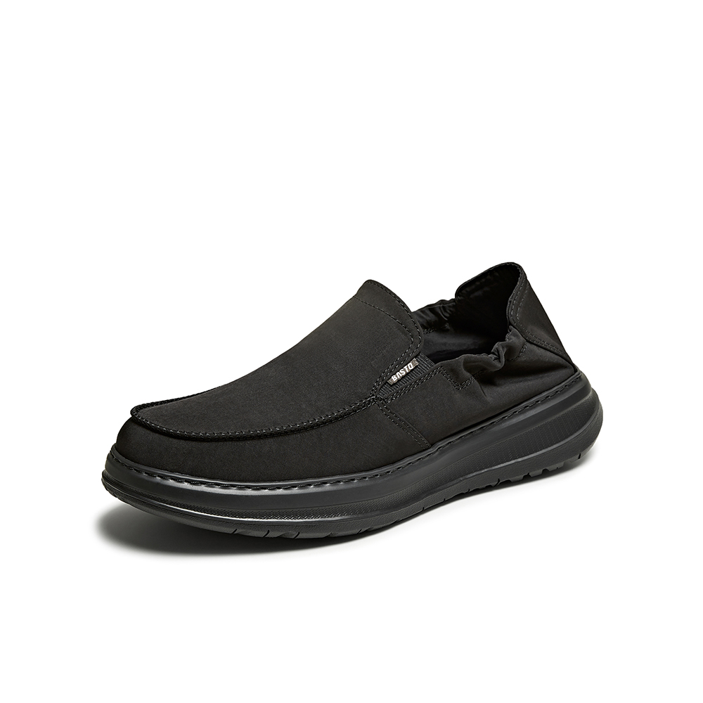 百思图2025夏季新款简约时尚通勤布鞋厚底男休闲鞋L3318BM5