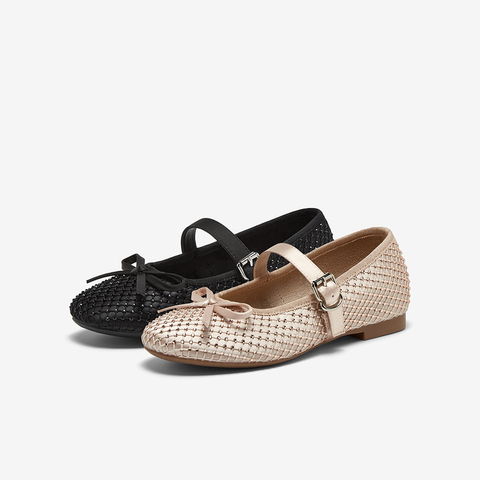 百思图2025夏季新款简约时尚法式玛丽珍鞋方跟浅口女单鞋K5005BQ5