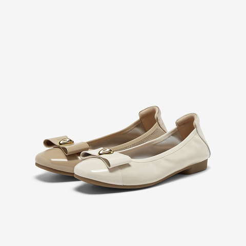 百思图2025秋季新款单鞋时尚简约通勤浅口圆头女鞋C2203CQ5