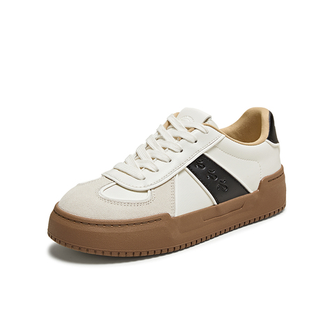 百思图2025秋季新款时尚潮流复古运动德训鞋厚底女休闲鞋V2509CM5