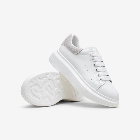 百思图2025秋季新款小白鞋时尚潮流街头运动女休闲鞋D5859CM5