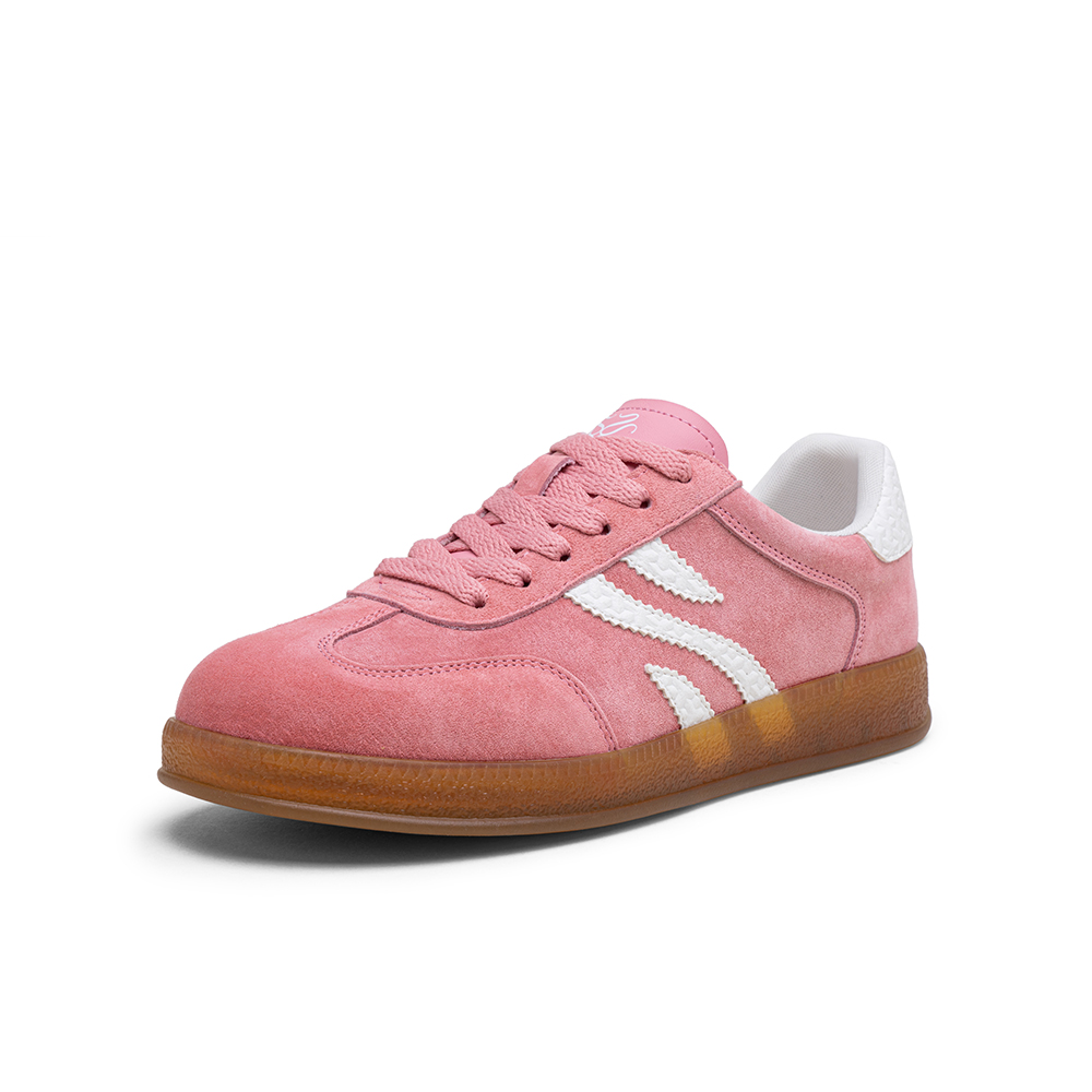 百思图2025秋季新款德训鞋时尚复古户外运动女休闲鞋D3176CM5