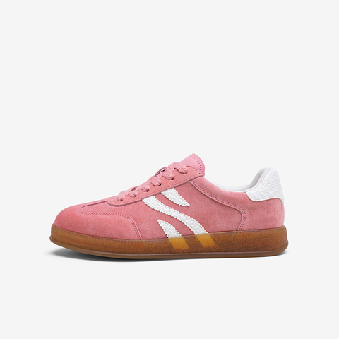 百思图2025秋季新款德训鞋时尚复古户外运动女休闲鞋D3176CM5