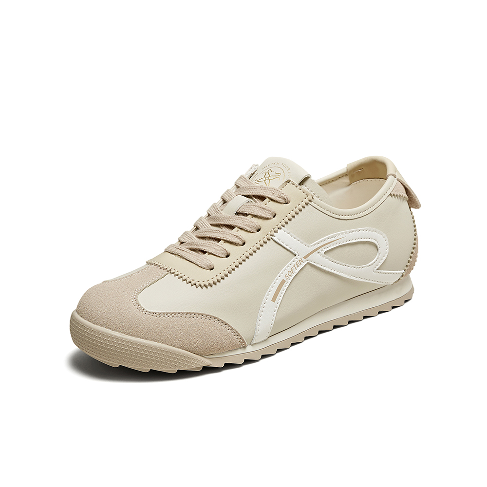 百思图2025秋季新款德训鞋街头潮流复古运动女休闲鞋V2518CM5