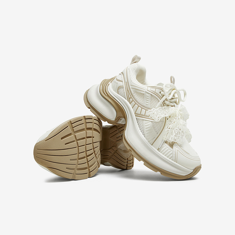 百思图2025秋季新款老爹鞋时尚潮流街头运动女休闲鞋V0981CM5