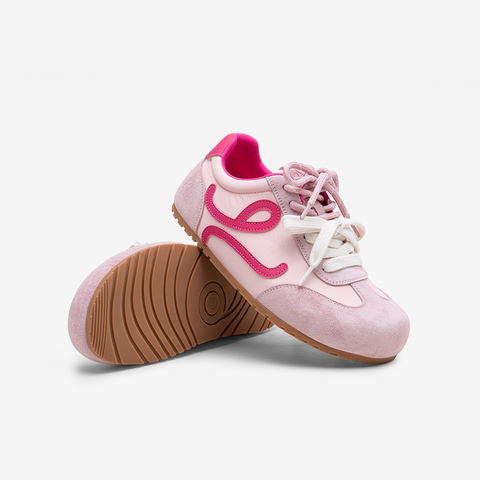 百思图2025秋季新款德训鞋时尚复古街头运动女休闲鞋D3203CM5