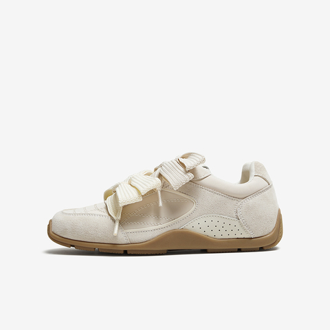 百思图2025夏季新款时尚简约复古运动德训鞋女休闲鞋A5313BM5