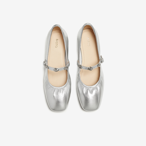 百思图2025秋季新款玛丽珍鞋时尚复古法式浅口女单鞋C1638CQ5