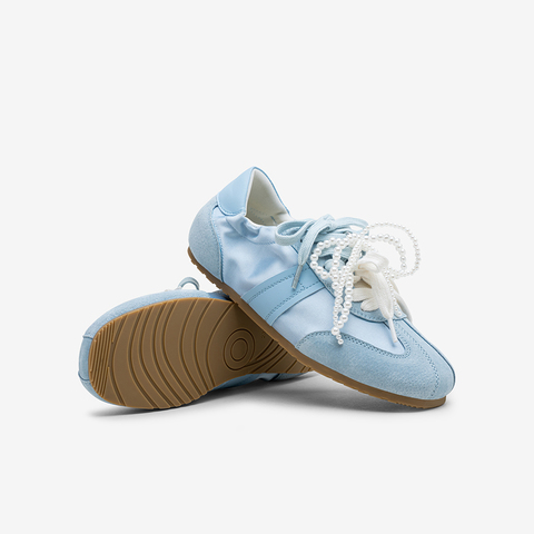 百思图2025秋季新款德训鞋时尚复古运动平跟女休闲鞋A1934CM5